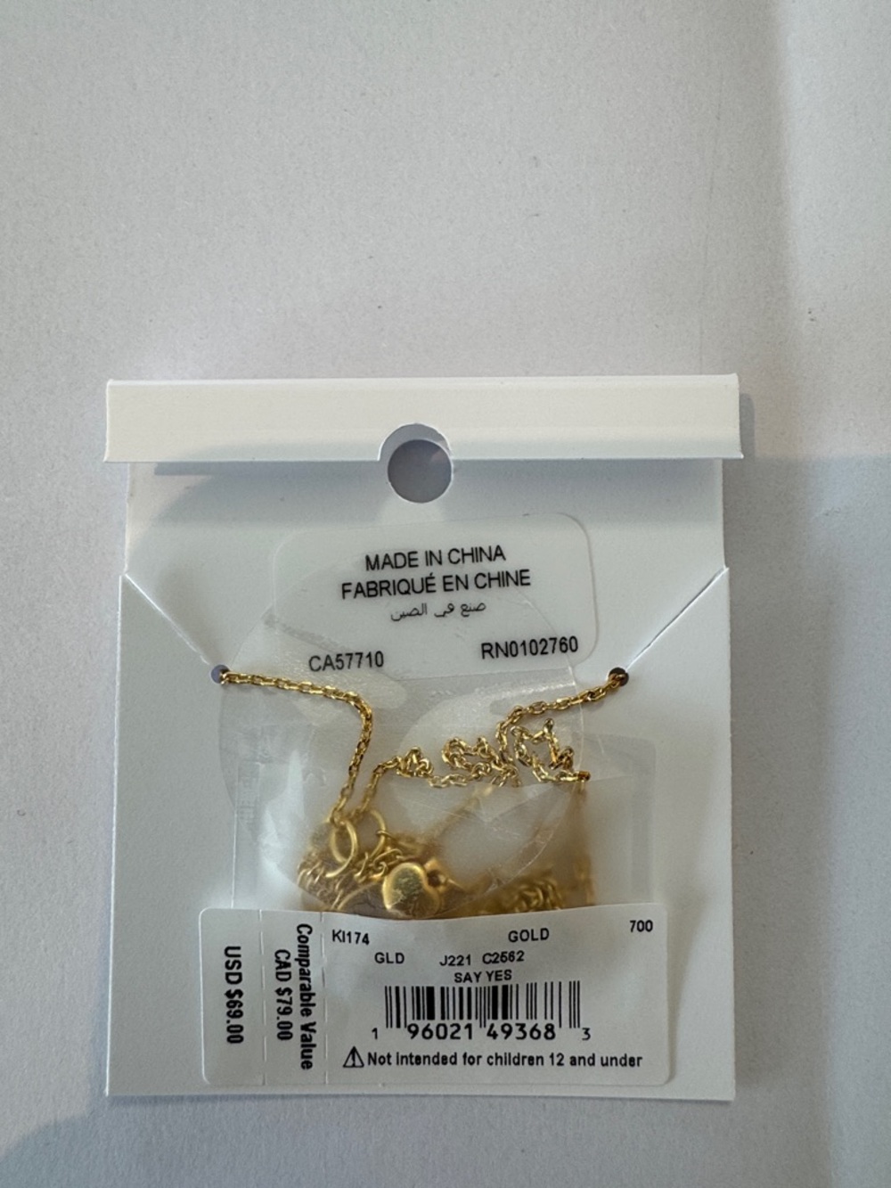 Brand new Kate Spade gold 'love' scripted pendant necklace - Picture 2 of 5